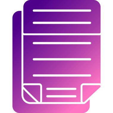 Belge simgesinin vektör illüstrasyonu