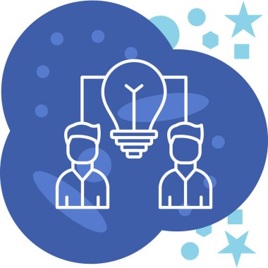 Modern bir ampul simgesinin vektör çizimi