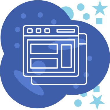 Web tarayıcı simgesi, modern tasarım vektör çizimi