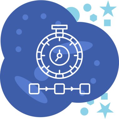 Moda Biçiminde Saat Simgesi İzole Arkaplan