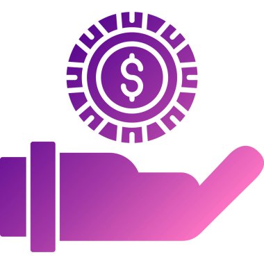 dolar sembollü para eli vektör illüstrasyon tasarımı