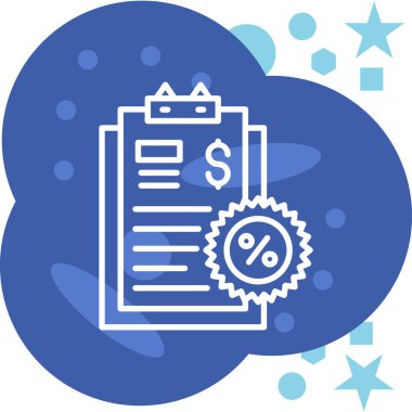 İndirim simgesi vektör illüstrasyonu