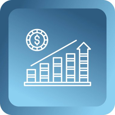 İş ve finans simgesinin vektör illüstrasyonu