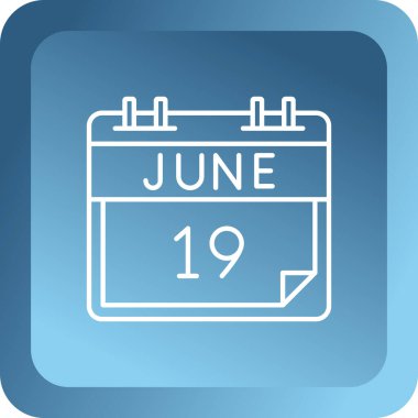 Bir takvim simgesinde 18 Haziran