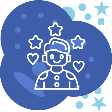 Bir adam ve kalbi olan şapkalı bir kızın vektör çizimi