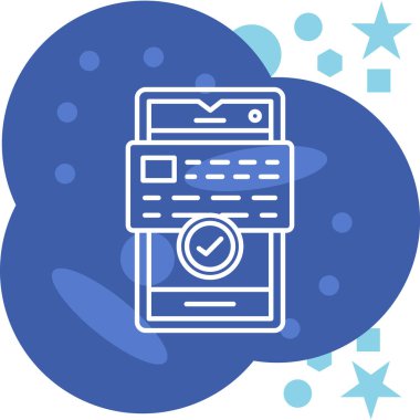 Cep telefonu. Web simgesi basit illüstrasyon