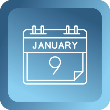 Ocak ayı için bir takvimin çizimi