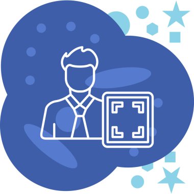 Bir insan simgesinin vektör illüstrasyonu