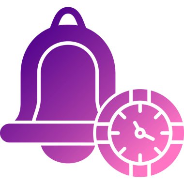 Beyaz arkaplanda renk alarmı simgesi. Çalar saat. Çalar saat. Zaman simgesi. Değişken renk dinamik şekilleri. vektör illüstrasyonu