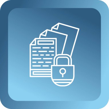 Asma kilit simgesinin vektör illüstrasyonu