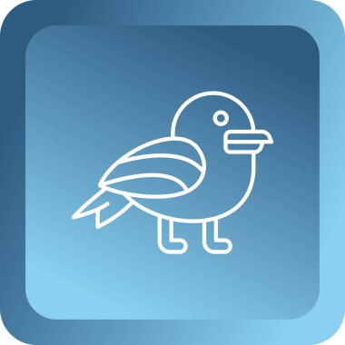 Kuş simgesi. vektör illüstrasyonu