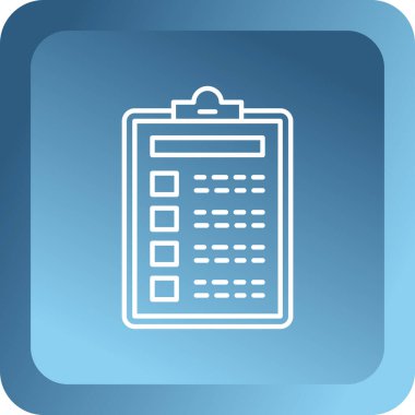 Kontrol listesi simgesi, vektör illüstrasyonu