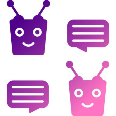 Sohbet ikonları. vektör illüstrasyonu