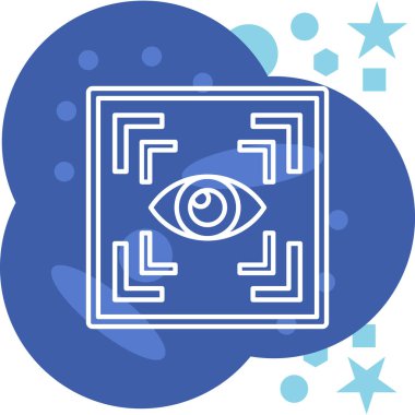 Göz tarama simgesi - taslak biçimi