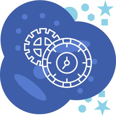 Bulutlu bir saatin vektör çizimi