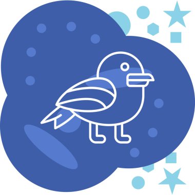 kuş simgesi vektör illüstrasyonu