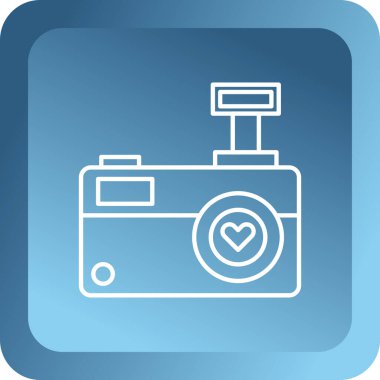 kamera simgesi vektör illüstrasyonu