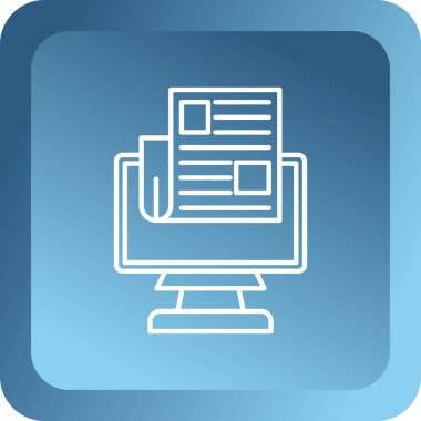 Kağıt Belgesi Simgesi Vektör illüstrasyonu