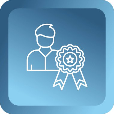 ödül sertifikası düz vektör simgesi