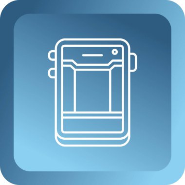 Beyaz arka planda gri çizgili elektrikli su ısıtıcısı simgesi izole edildi. Çaydanlık ikonu. vektör illüstrasyonu