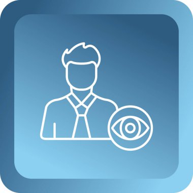 İş adamı ikonu. Beyaz arka grupta internet düğmesi