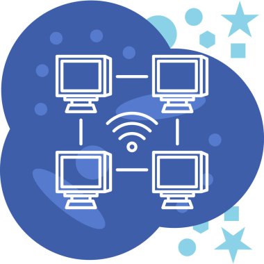 bilgisayar izleme simgesi, vektör illüstrasyonu