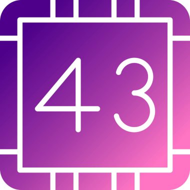 mor 4 - 4 takvim 4 numaralı simge mor arkaplanda izole edildi. 4 gün uluslararası gün. vektör illüstrasyonu