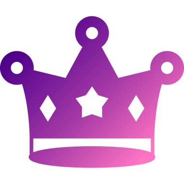 Taç. Web simgesi basit illüstrasyon