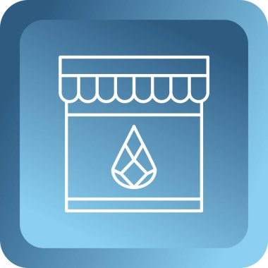 Yağ işaretli izole bir çizgi sanat alevi simgesi çizimi