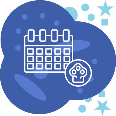 takvim tarihi simgesi doldurulmuş ana hatlar biçiminde