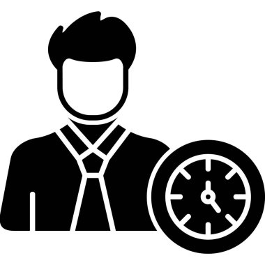 Saat simgesine sahip iş adamı