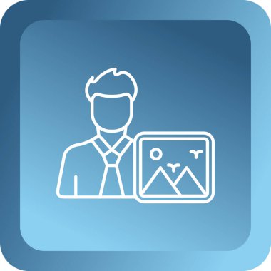 iş adamı simgesi vektör illüstrasyonu