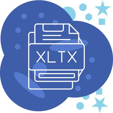 xfile biçim simgesinin vektör illüstrasyonu