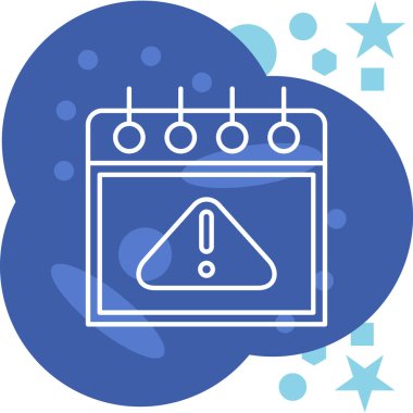 Bir takvim simgesinin vektör illüstrasyonu