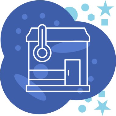 Bir ev simgesinin vektör illüstrasyonu