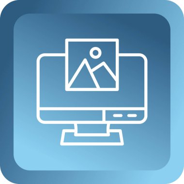 Bilgisayar ekranı. Web simgesi