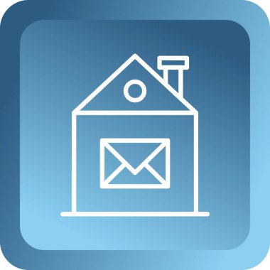 Ev. Web simgesi basit illüstrasyon