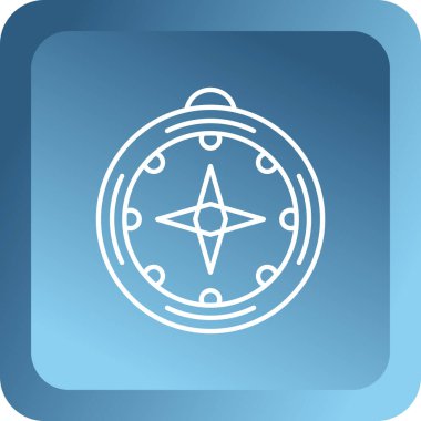 pusula web simgesi, basit vektör illüstrasyonu