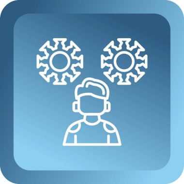 Bir dişli simgesini vektör çizim