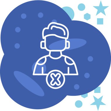 Beyaz arka planda izole edilmiş çizgi erkek doktor ikonu. Renkli taslak konsepti. Vektör.