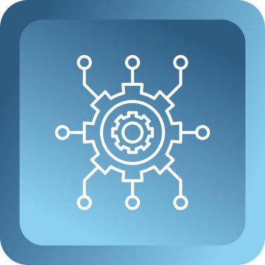 Modern b 'nin vektör illüstrasyonu vites simgesinden yoksun