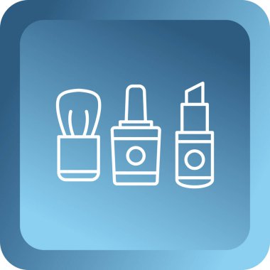 Güzellik ve moda simgelerinin vektör çizimi