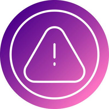 Uyarı modern simgesinin vektör illüstrasyonu