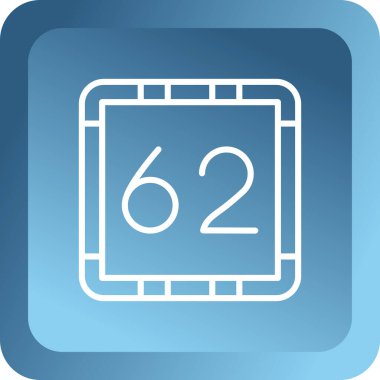 Yedi numaralı simge. modern tasarım düz web düğmesi