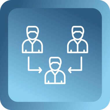 İş simge, düz tasarım