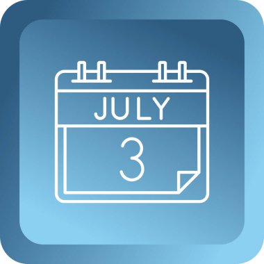 Temmuz sembolü düz simge tasarımı