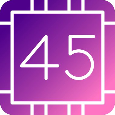 45 işaret simgesi. 5 sembol.