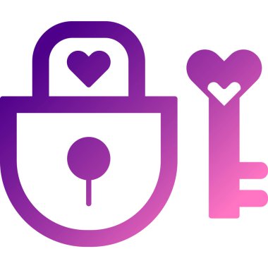 Kilit. Web simgesi basit illüstrasyon