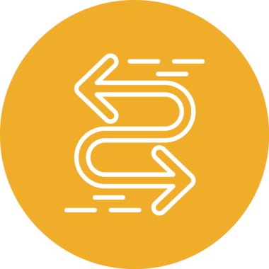 Bir yol simgesinin vektör illüstrasyonu