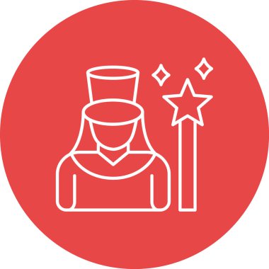 sihirli şapka simgesi, vektör illüstrasyonu